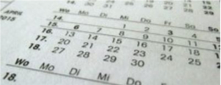 Ausschnitt eines Kalenders